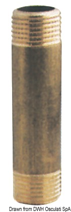 Brass extension sleeve 1" x 100 mm