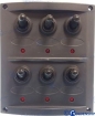 SPLASHPROOF SWITCH PANEL 6 pos 15A 12V 110 x 125 mm	 (GS11181