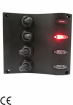 WATERPROOF ELECTRIC SWITCH PANEL WITH LED LIGHTS 15 A fuses 107x96mm  (GS630634