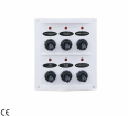 Electric  6 SWITCH PANEL WITH LED LIGHTS IP65. Fuses 3 x 15 A 12V 125,5 x 109,4 mm (GS630642