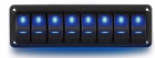 Switch panel 7xON-OFF + 1xON(MOM)-OFF blue LED IP65 2340x70mm 12V-20A 24V-10A (GS630630