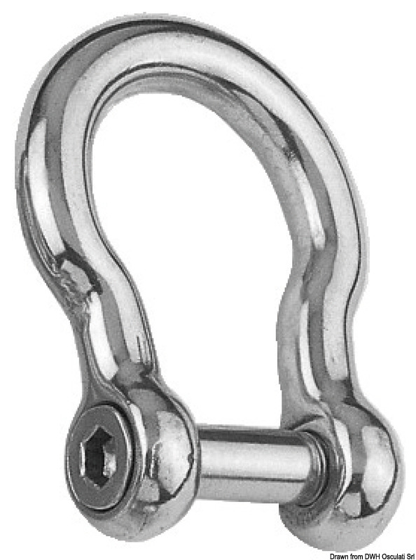 Bow shackle AISI 316 14 mm