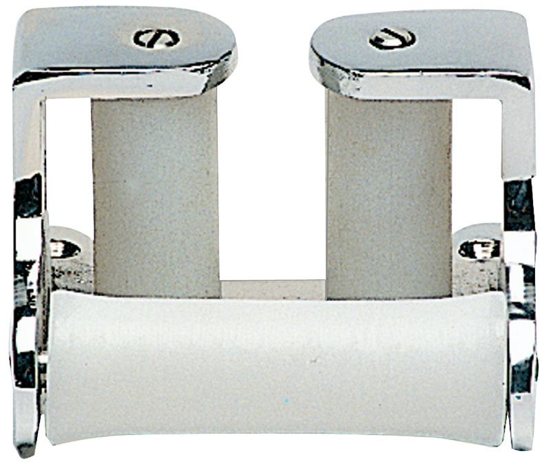 Triple-roller chain fairlead, chromed brass