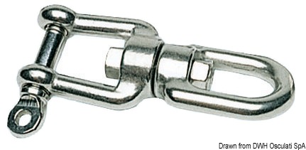 Eyelet/shackle swivel AISI 316 16 mm