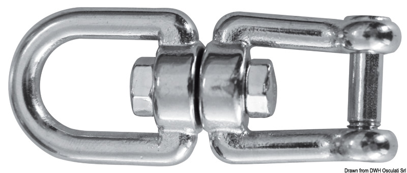 Eyelet/shackle swivel AISI 316 6 mm