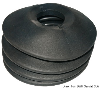 Rubber bellow for hauling hook