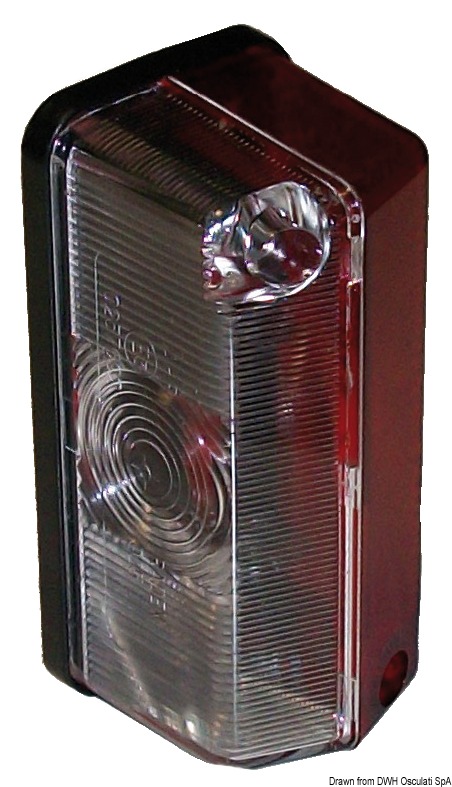 Clearance light flat base white/red