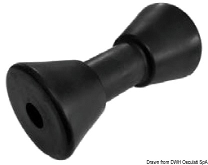 Central roller, black 190 mm Ø hole 21 mm