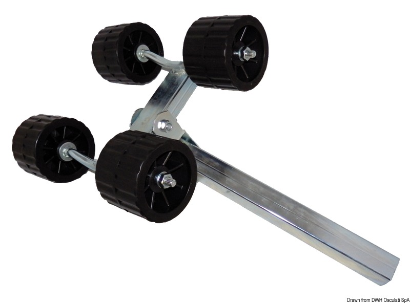 Side double roller square pipe