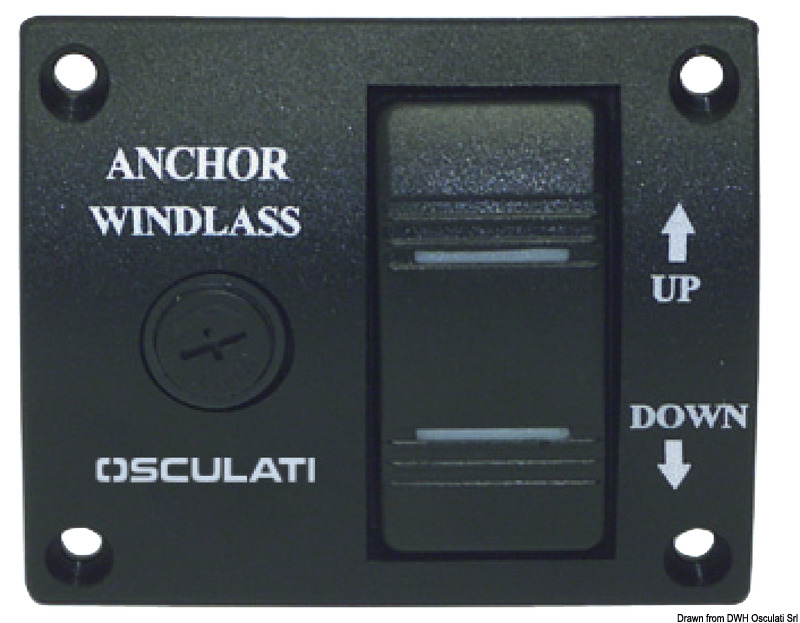 Control panel for winch 75 x 62 mm