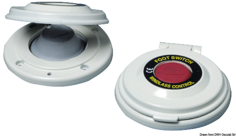 Foot-switch for windlass, red/white