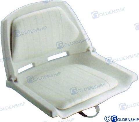 Seat with foldable back