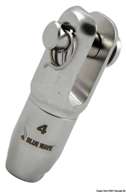 Fork terminal for textile rig Ø 5 mm