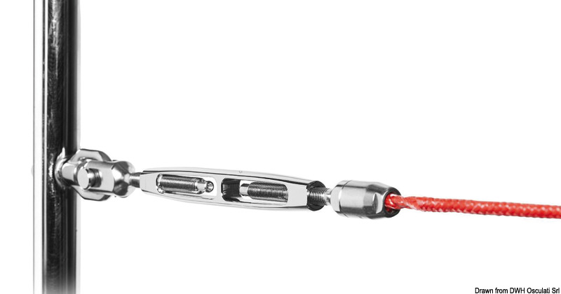 Turnbuckle w/chromed open cage Ø 4mm