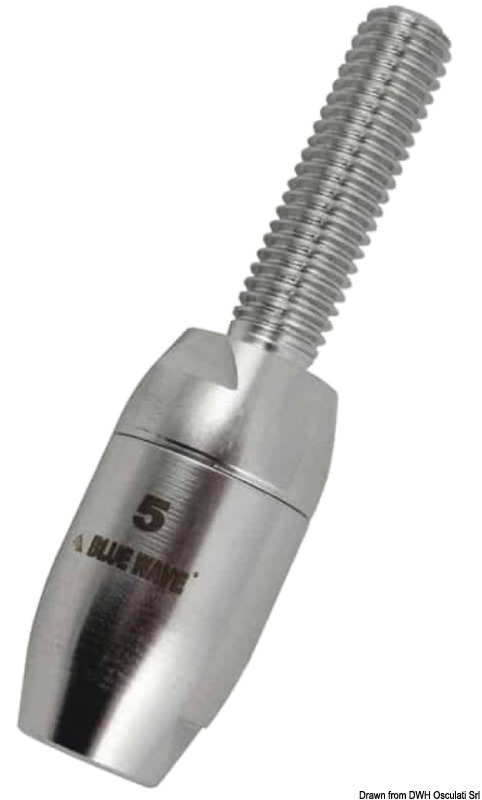 Threaded terminal for textile Ø 4 mm