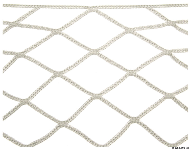 Thermowelded white guardrail net 600mm x 100mm
