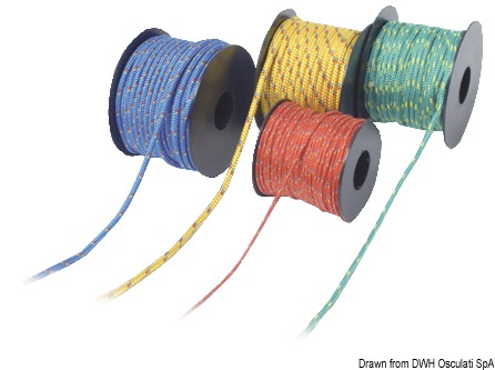 Reel of polypropylene braid, blue 3 mm x 17 m