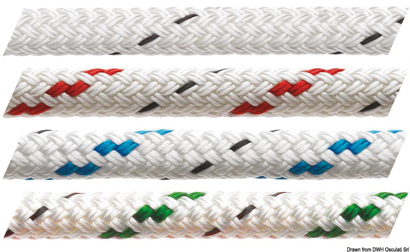 Marlow Doublebraid line, white 14 mm