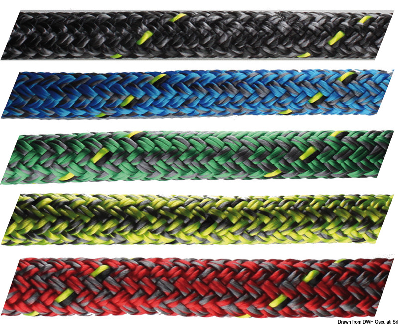 Marlow D2 Racing braid, black 10 mm