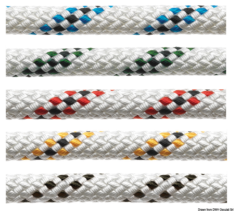 Marlow Marlowbraid line w. fleck, blue 14 mm