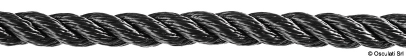 3-strand line black 10 mm