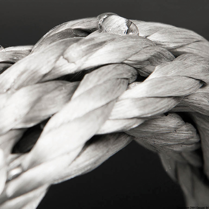 Uncovered Oblix braid grey 5 mm