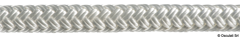 Double braid white 5 mm