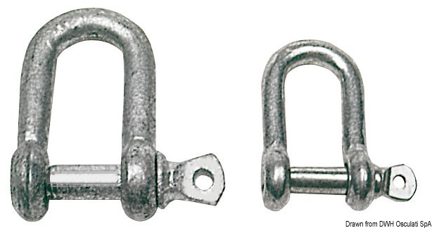 Shackle made of galvanized steel 14 mm