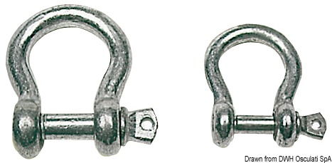 HDG steel bow shackle 12 mm