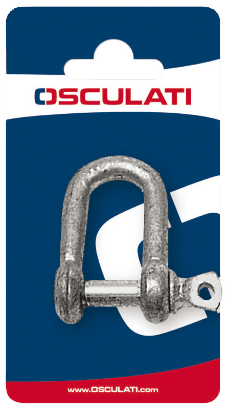 Galvanized steel D-shackle 12 mm (retail 1 pc.)
