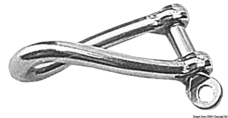 Twisted shackle made of investment cast SS 4 mm