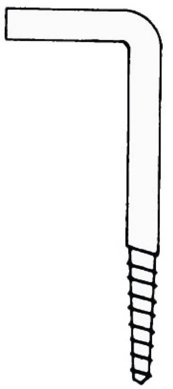 SS square screw hooks 40 x 3.5 mm Blister packaging 7 pcs.