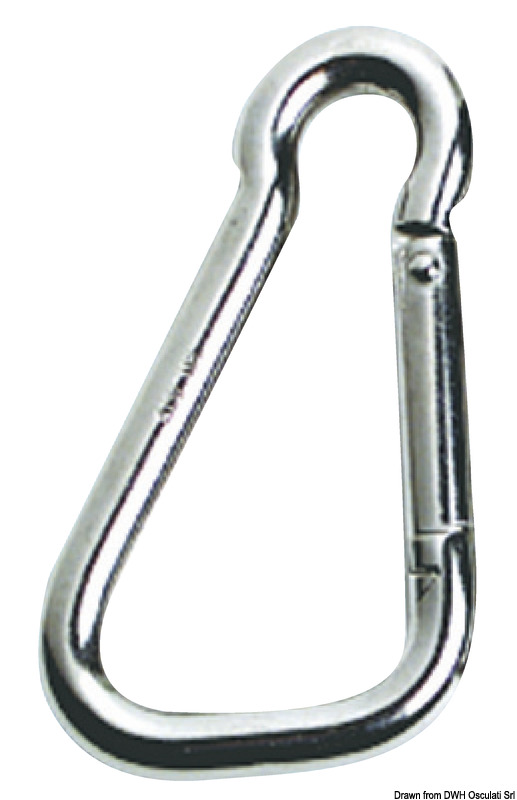 Carabiner hook AISI 316 large opening 23 mm