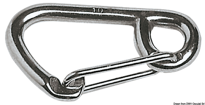 Snap-hook AISI 316 large opening 80 mm