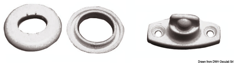 Canopy white nylon knob