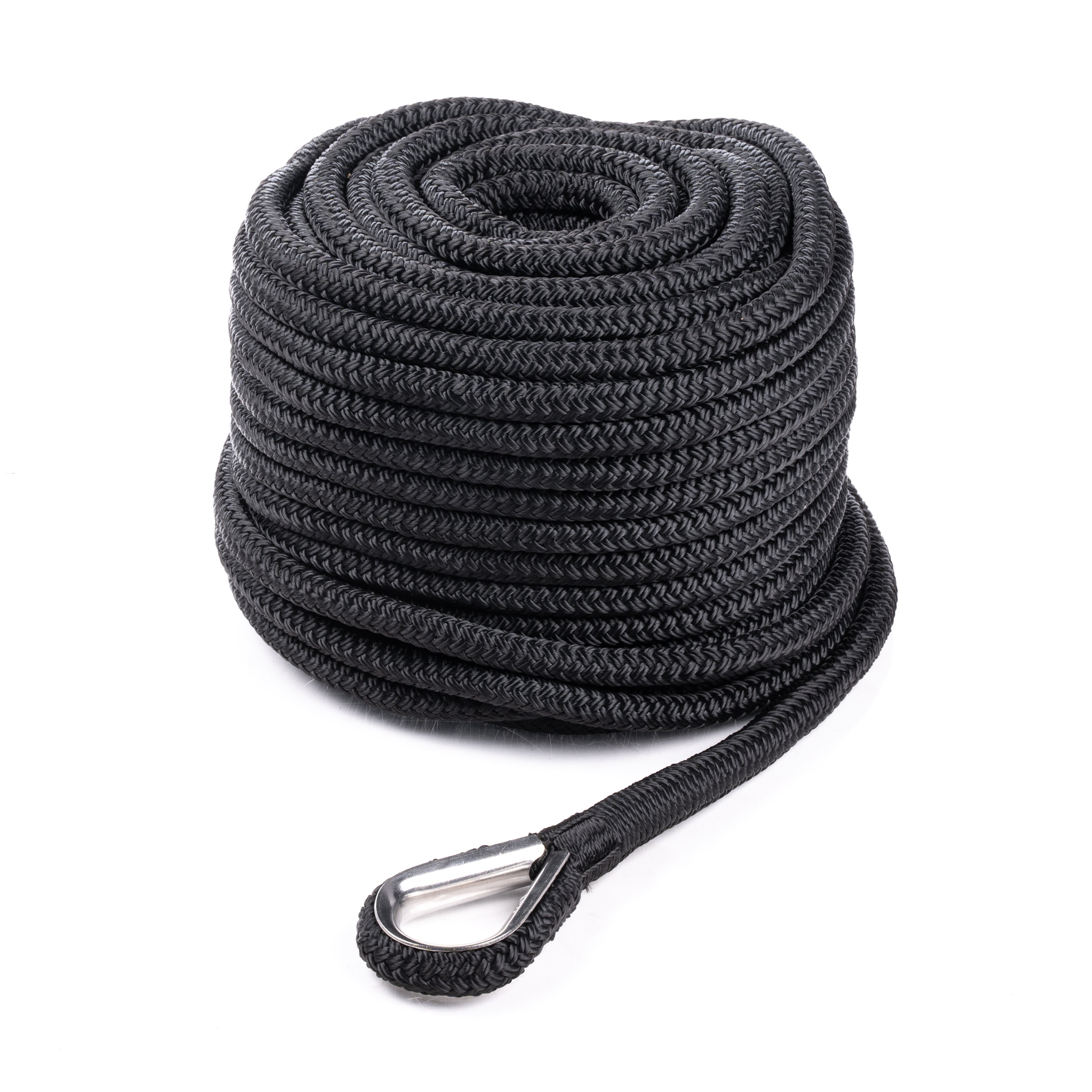 Qvarken Anchor Rope Dockline with thimble 14mm 40m black