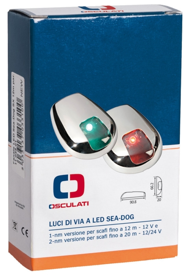 Sea-Dog LED navigation light 112.5° - Right up to 20m - AISI304 - 12/24V