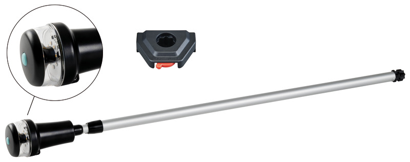 Navigation light 360° white on telescopic pole
