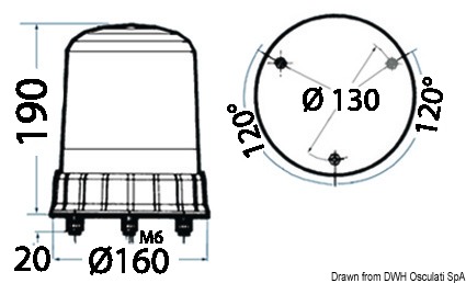 Blue colour light f. emergency vehicles 12V