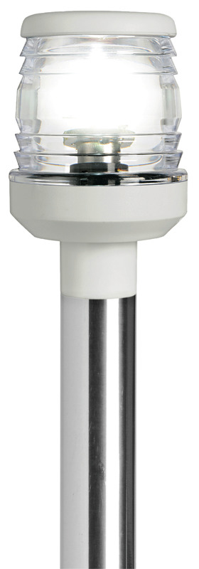 SS light pole 60 cm w/white plastic light