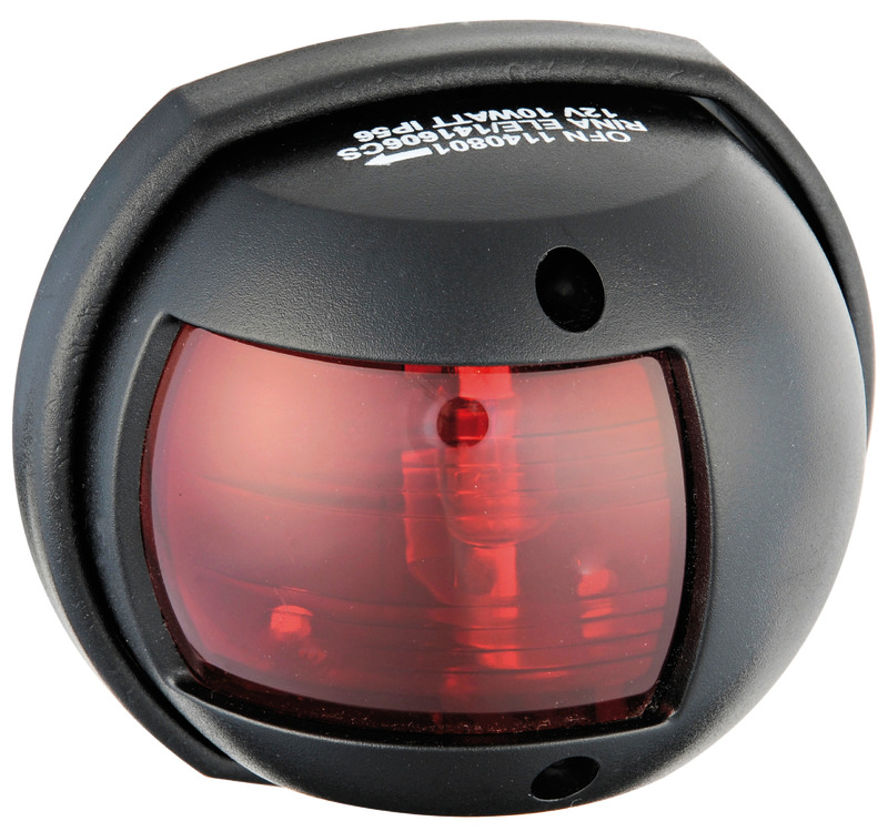 Compact black/112.5° left led navigation light