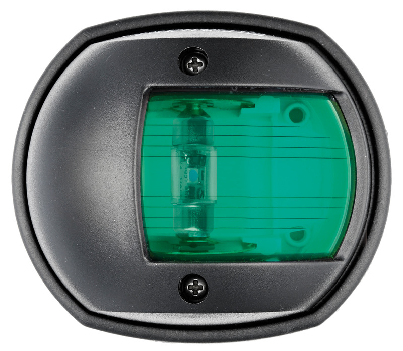 Compact black/112.5° right led navigation light