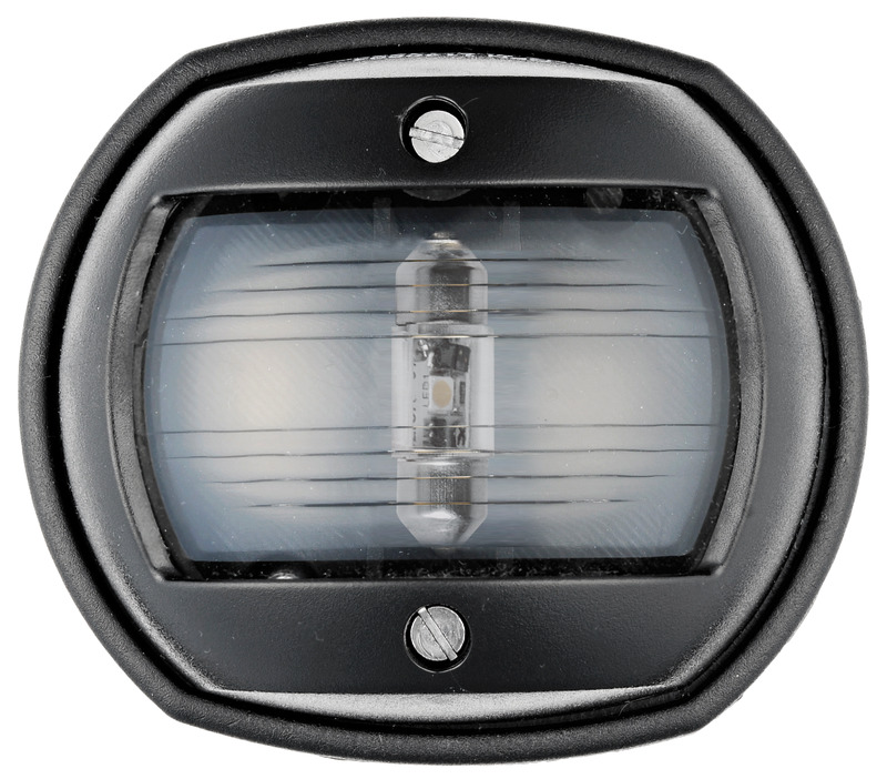 Compact black/135° stern led navigation light