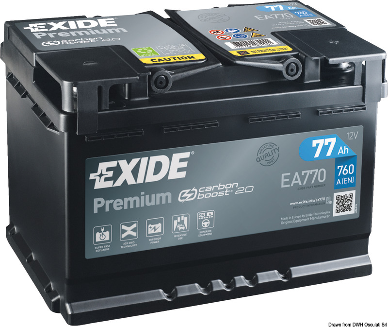 Exide Premium starting battery 77 Ah