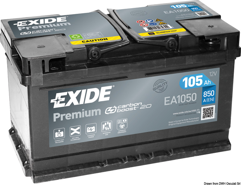 Exide Premium starting battery 105 Ah