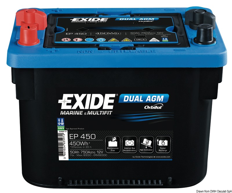 Exide Maxxima services and starting battery 50 Ah