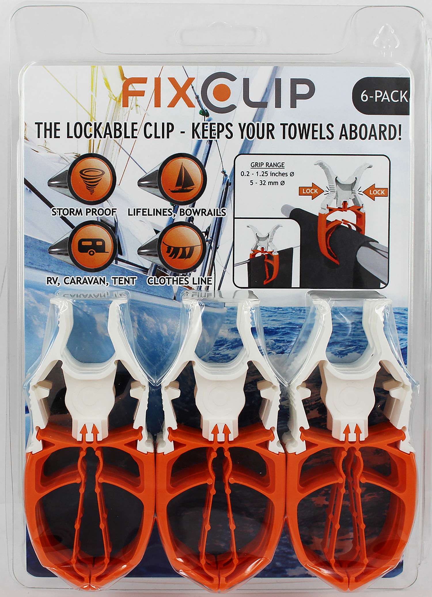 FIXCLIP 6-pack white