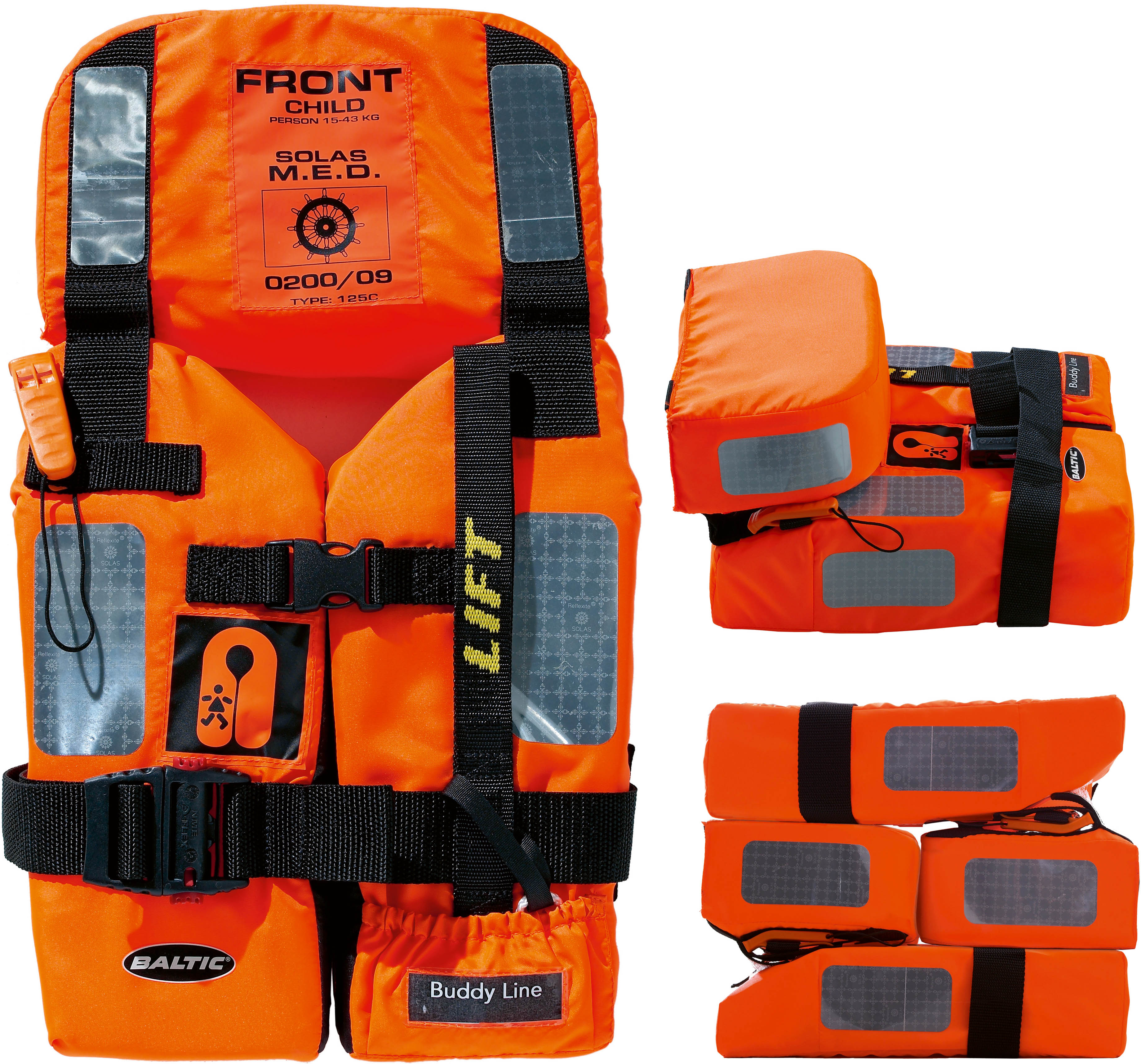 Baltic 2010 M.E.D./SOLAS lifejacket orange Child 15-43kg