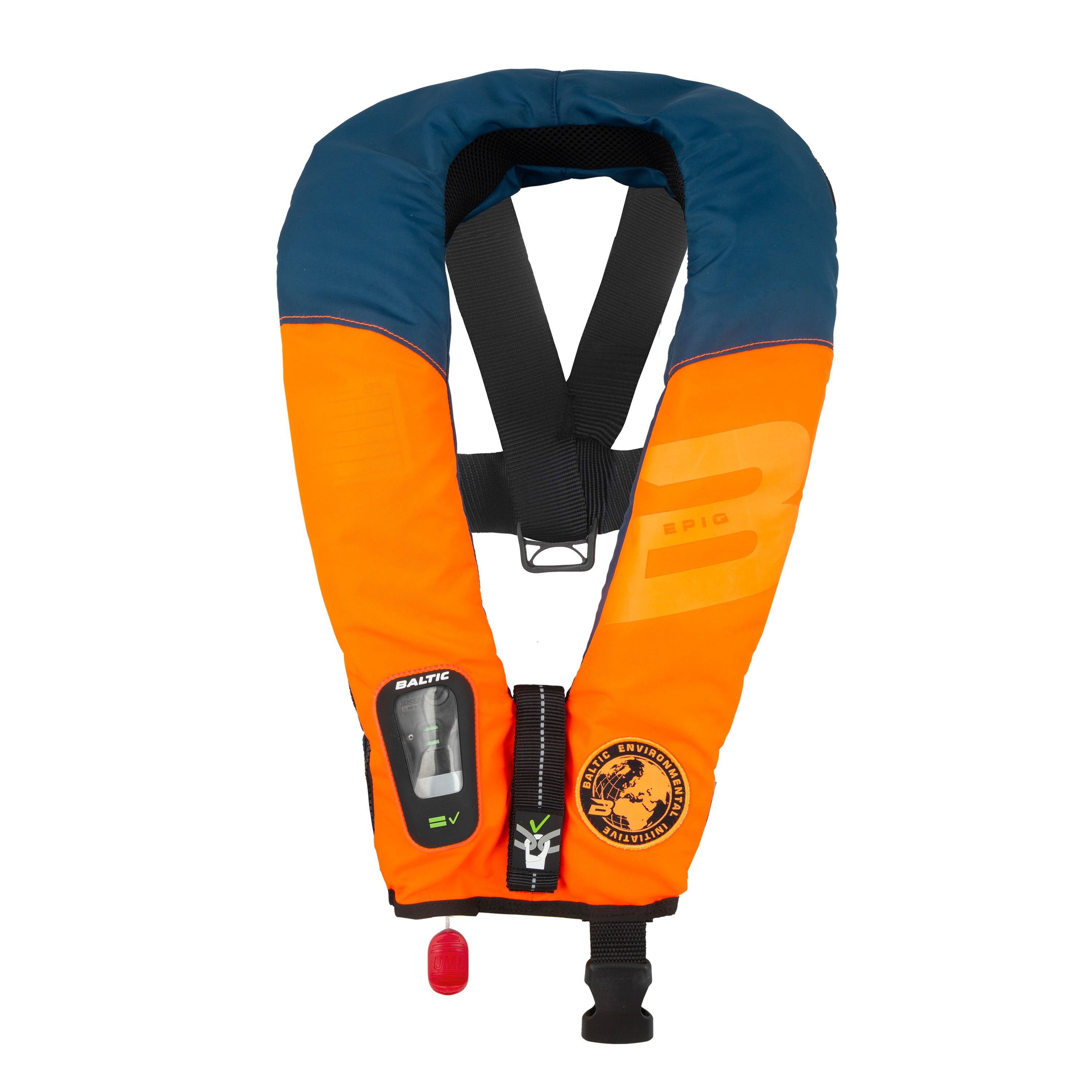 Baltic Epiq 165 harness auto inflatable lifejacket orange/navy 40-150kg