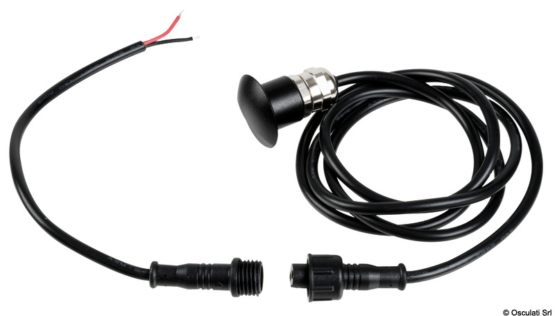 Blue LED courtesy light polished white painted aluminium